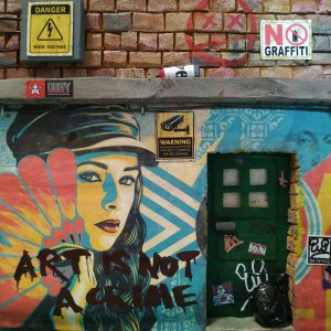 Urban Street Woman Wall