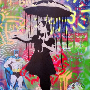 The girl with the umbrella